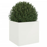 Planter White 49x47x46 cm Steel 841561