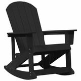 Adirondack Rocking Chairs 2 pcs Black HDPE 3335836