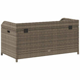 Storage Bench Grey 100x50x52 cm Poly Rattan and Acacia Wood 365950