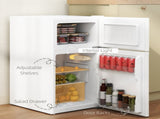 88L Under Counter Fridge Freezer, Small Refrigerator with 5-Setting, 3 Star Freezer Rating, White T3398P425412