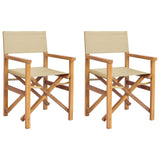 Dining Chair Brown and Beige 56 x 54 x 87 cm Solid Teak Wood 42032679
