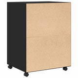 Rolling Cabinet Black 60x48x81 cm Engineered Wood 853165
