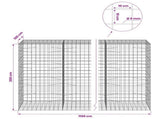 Gabion with 5 mm Wire and 10x10 cm Mesh 1100x100x200 cm 3465376