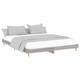 Bed Frame without Mattress Grey Sonoma 200x200 cm Engineered Wood 832011