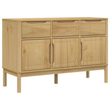 Sideboard FLORO Wax Brown 114x43x74 cm Solid Wood Pine 374023