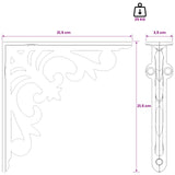 Wall Shelf Brackets 12 pcs Antique White 21.5 x 21.5 x 3.5 cm 42038840