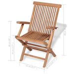 5 Piece Garden Dining Set Solid Teak Wood 44683