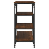 Console Table with Shelves Brown Oak 100x35x75 cm 837791