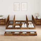 Storage Bed Frame with Drawer Old wood 236.5 x 200 x 31.5 cm 3335627