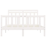 Bed Frame without Mattress White Solid Wood Pine 160x200 cm 3107039