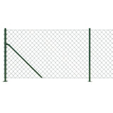Chain Link Fence with Flange Green 0.8x10 m 153936