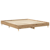 Bed Frame without Mattress Artisan Oak 160x200cm Engineered Wood 3329038