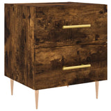 Bedside Cabinets 2 pcs Smoked Oak 40x35x47.5 cm Engineered Wood 827287