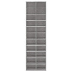 Shoe Cabinet Concrete Grey 54x34x183 cm Engineered Wood 800373