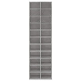 Shoe Cabinet Concrete Grey 54x34x183 cm Engineered Wood 800373