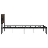 Bed Frame without Mattress with Headboard Brown Oak 183x213 cm 4017156