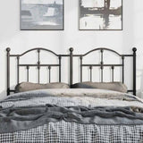 Headboard Black Steel Double Bed Durable Black Headboard 353471