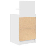 Bedside Cabinet with 2 Drawers White 38x34x80 cm 861355