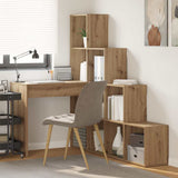 Corner Desk with Shelf Artisan Oak 101.5 x 149.5 x 149.5 cm 3337248