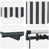 Manual Retractable Awning Anthracite and White 500x300 cm 3310238
