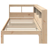 Bookcase Bed without Mattress 100x200 cm Solid Wood Pine 3324388