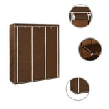 Wardrobe with Compartments and Rods Brown 150x45x175 cm Fabric 282454