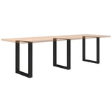 Dining Table Legs U-Shaped 3 pcs Black 70x cm Steel 4013200