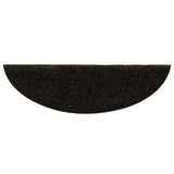 Stair Mats Self-adhesive 30 pcs 56x17x3 cm Dark Brown Half Round 3365685