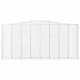 Arched Gabion Baskets 3 pcs 400x30x180/200 cm Galvanised Iron 3145879