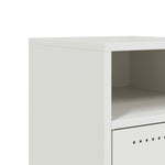 ZNTS Bedside Cabinets 2 pcs White 36x39x59 cm Steel 846727