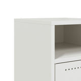 ZNTS Bedside Cabinets 2 pcs White 36x39x59 cm Steel 846727