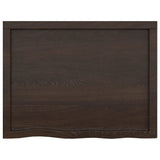 Bathroom Countertop Dark Brown 80x60x cm Treated Solid Wood 3156220