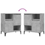Sideboards 2 pcs Concrete Grey 60x35x70 cm Engineered Wood 3185731