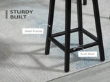 6-Piece Bar Table Set, 2 Breakfast Tables with 4 Stools, Counter Height Dining Tables & Chairs for T3398P344776