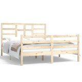 Bed Frame without Mattress Solid Wood 150x200 cm King Size 3105865