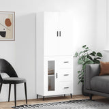 Highboard White 69.5x34x180 cm Engineered Wood 3195971
