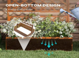 Wooden Trellis Planter Box, Raised Garden Bed to Grow Vegetables, Herbs and Flowers, Orange T3398P318844