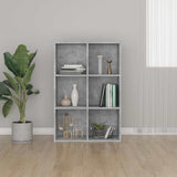 Book Cabinet Concrete grey Engineered wood 66x30x98 cm 800346