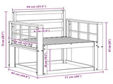 Outdoor Sofa Set Solid Acacia Wood White 3438983