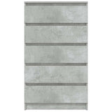 Drawer Cabinet Concrete Grey 60x36x103 cm Engineered Wood 823020
