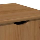 Rolling Cabinet Honey Brown 34 x 39 x 65.5 cm Solid Pine Wood 42028356