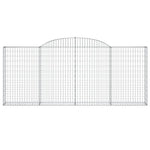 Arched Gabion Baskets 9 pcs 300x30x120/140 cm Galvanised Iron 3146546