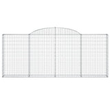 Arched Gabion Baskets 9 pcs 300x30x120/140 cm Galvanised Iron 3146546