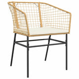 Garden Dining Set 3 pcs Brown Poly Rattan 3380911