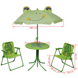 Patio Furniture Green Steel, Polyester Small Foldable 41843