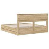 Bed Frame with Drawer Sonoma Oak 180 x 200 cm Engineer Wood 3409829