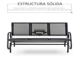 3-Seat Glider Rocking Chair for 3 People Garden Bench Patio Furniture Metal Frame T3398P320367