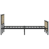 Metal Bed Frame without Mattress Sonoma Oak 183x213 cm 3301365