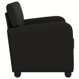Armchair Black Faux Leather 42043433