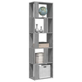 Book Cabinet Grey Sonoma 45x24x160 cm Engineered Wood 826376